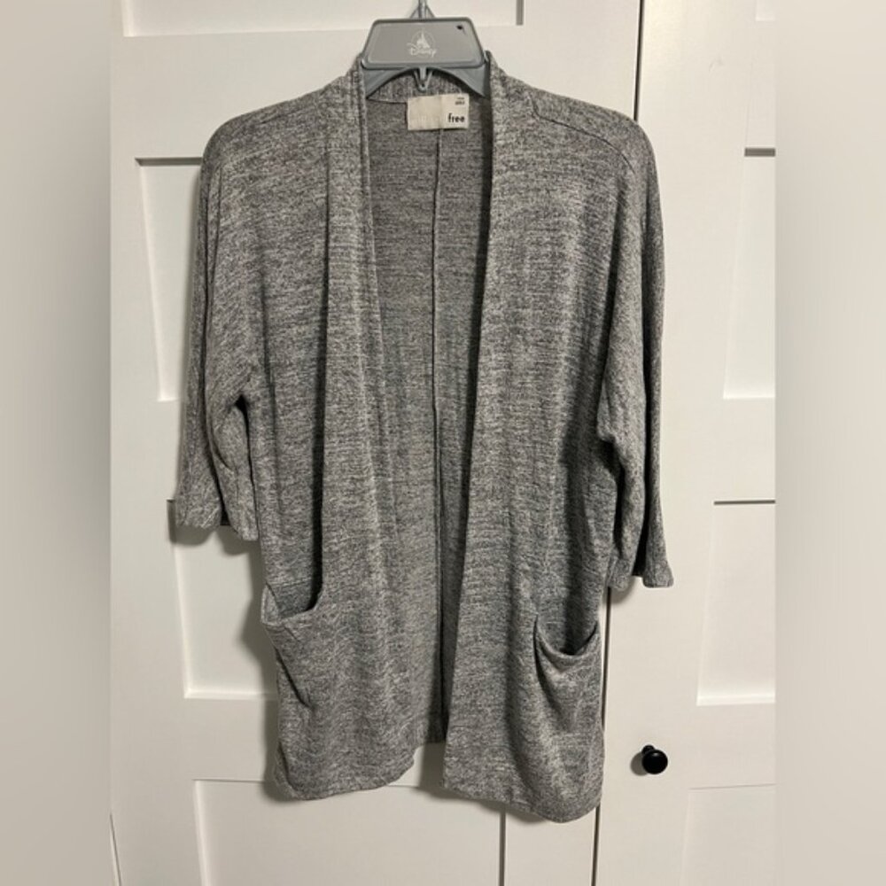 Wilfred Free Heathered Grey 3/4 Length Sleeve Cardigan